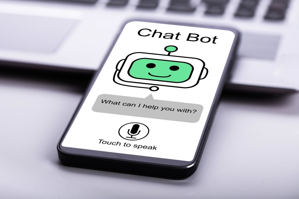Chatbot on mobile screen